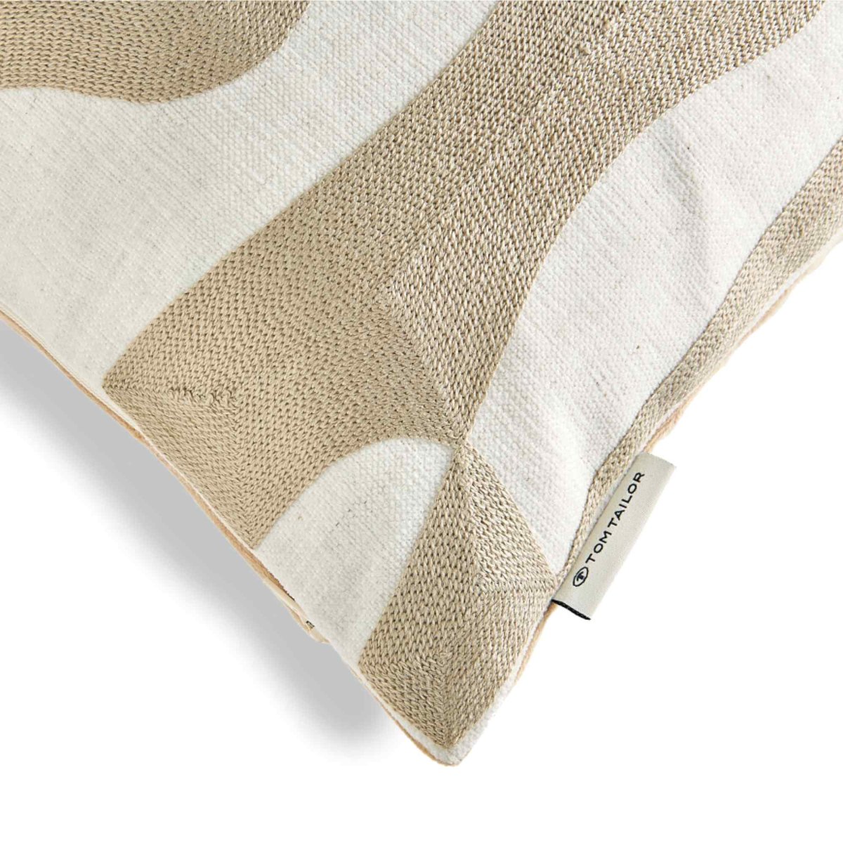 Kissenhülle Organical in Chenilloptik und bestickt 45 x 45 cm – Bild 5