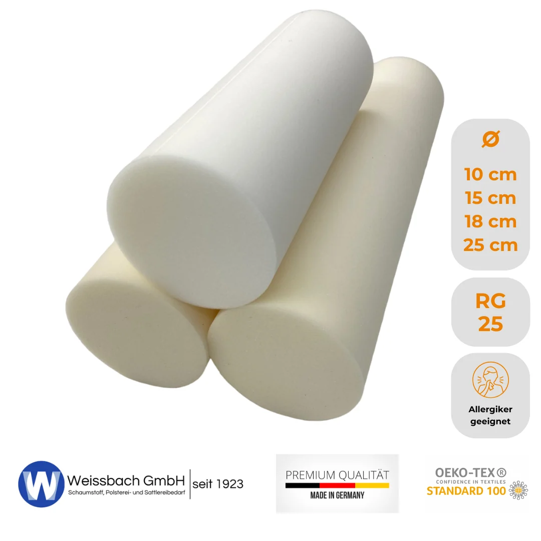 Nackenrolle 18 cm ∅ aus PUR-Schaumstoff – Bild 3